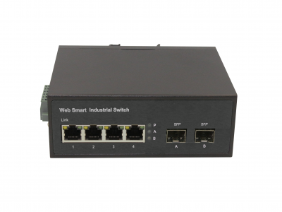 钢合金工业级web管理型千兆2光4电sfp