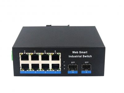 钢合金工业级web管理型千兆2光8电sfp